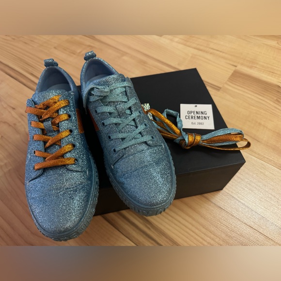 Opening Ceremony blue glitter sneakers, size 42 (US 9) - Picture 3 of 4